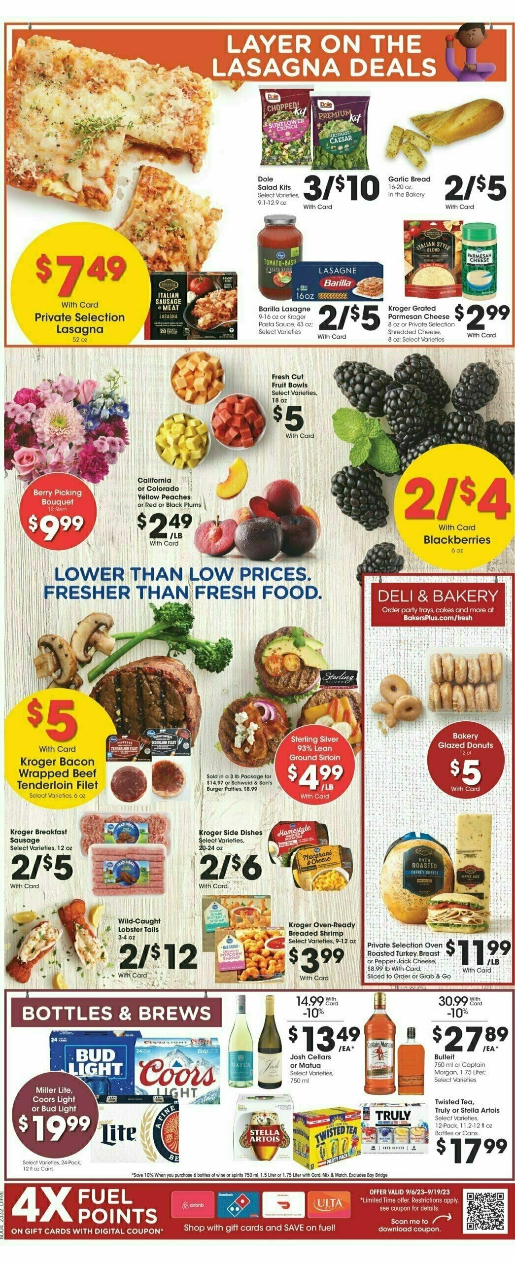 Baker's Weekly Ad from September 6