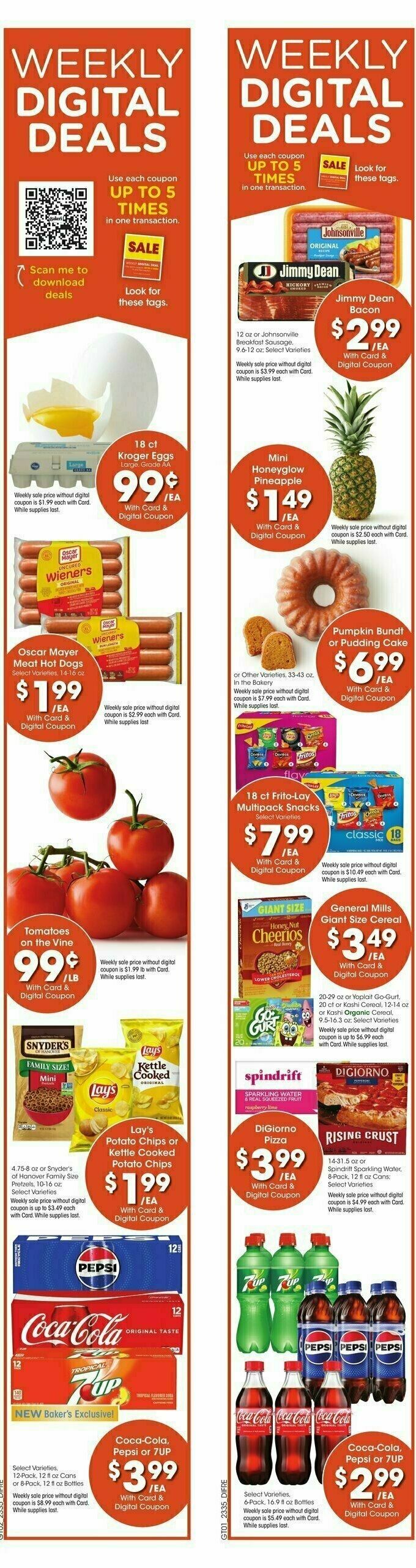 Baker's Weekly Ad from September 27