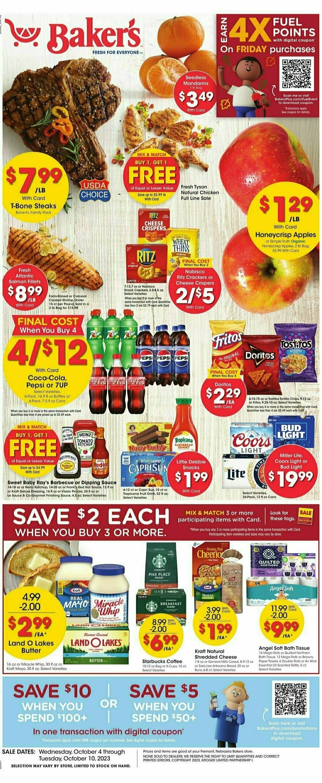 Baker's Weekly Ad from October 4