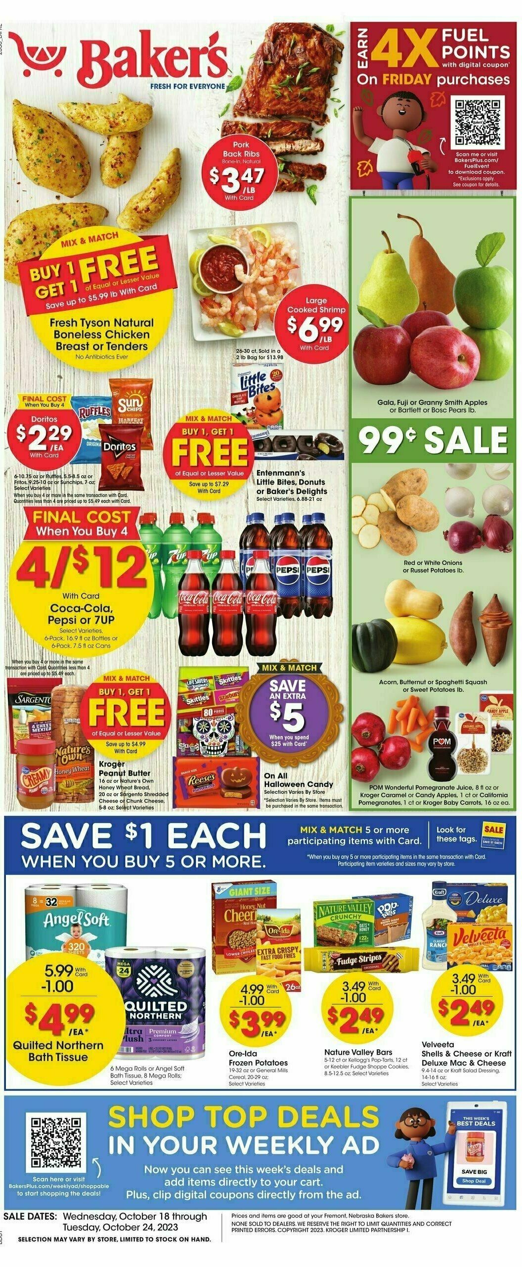 Baker's Weekly Ad from October 18