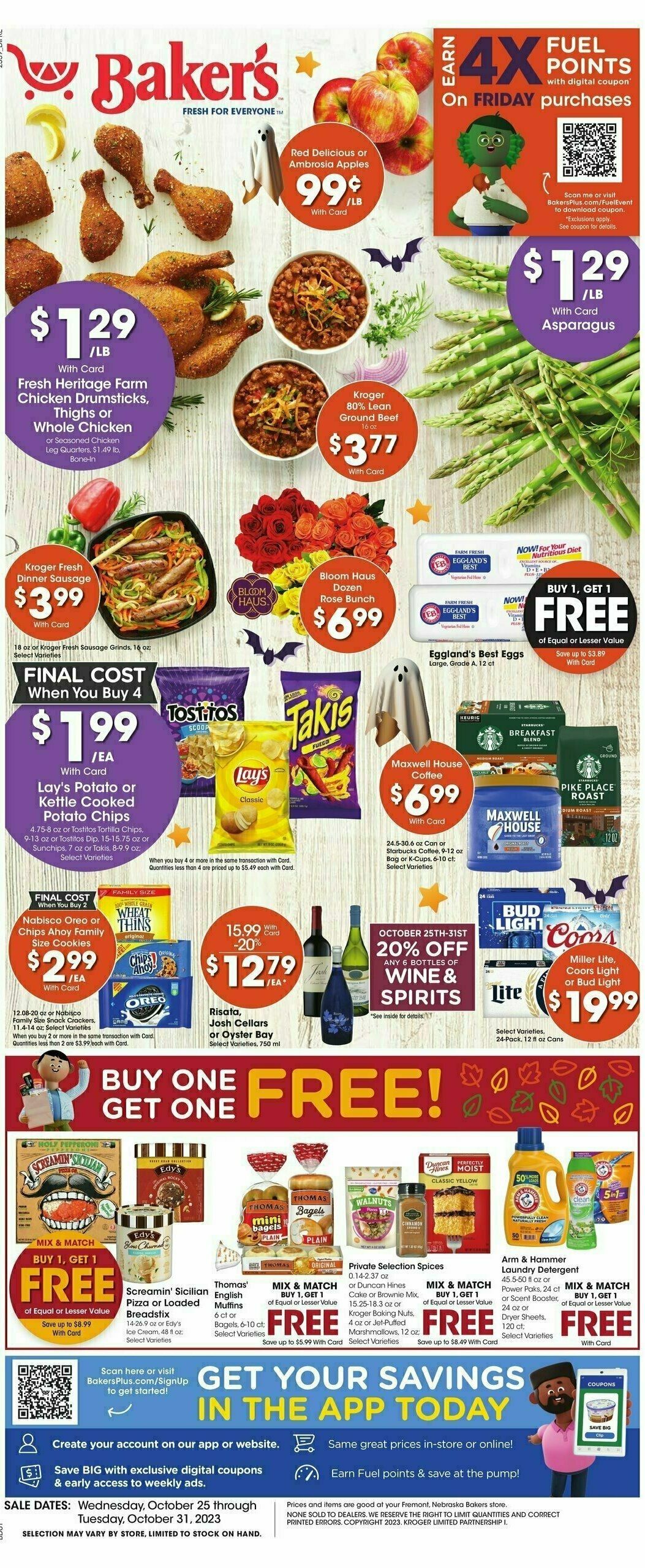 Baker's Weekly Ad from October 25