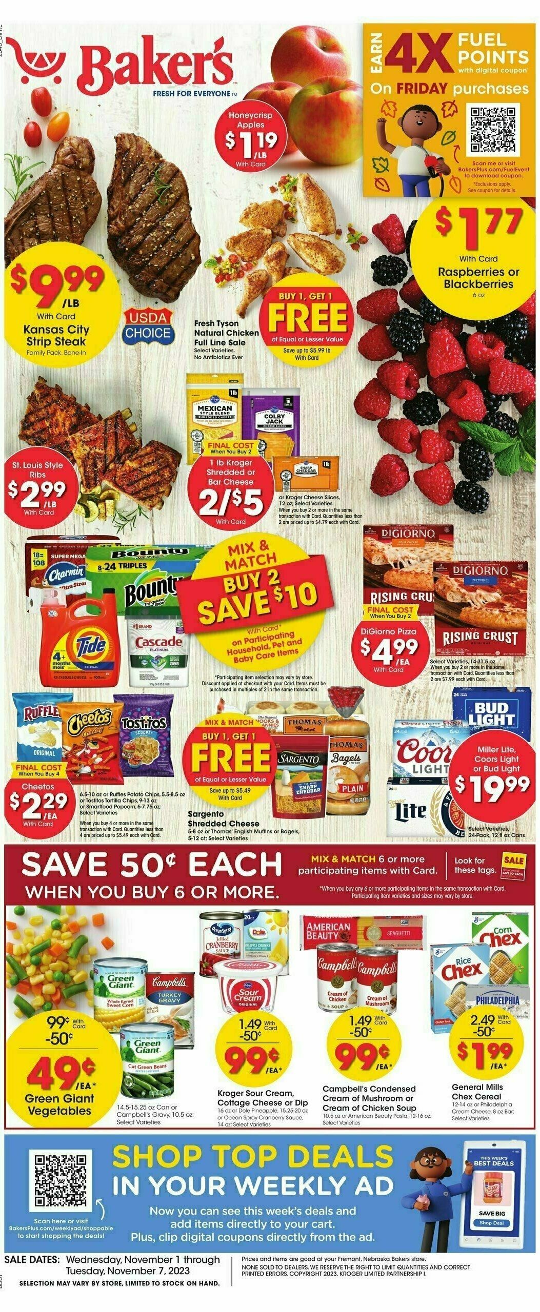 Baker's Weekly Ad from November 1