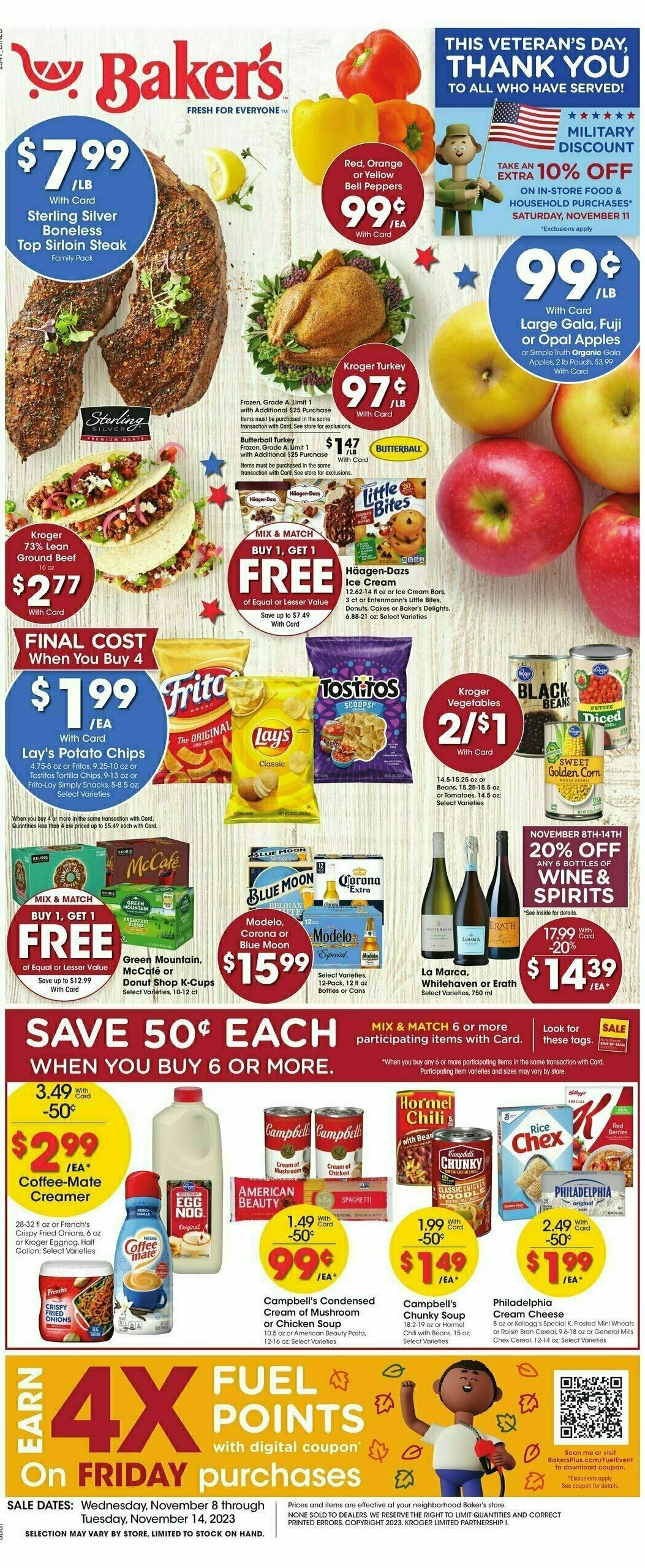 Baker's Weekly Ad from November 8