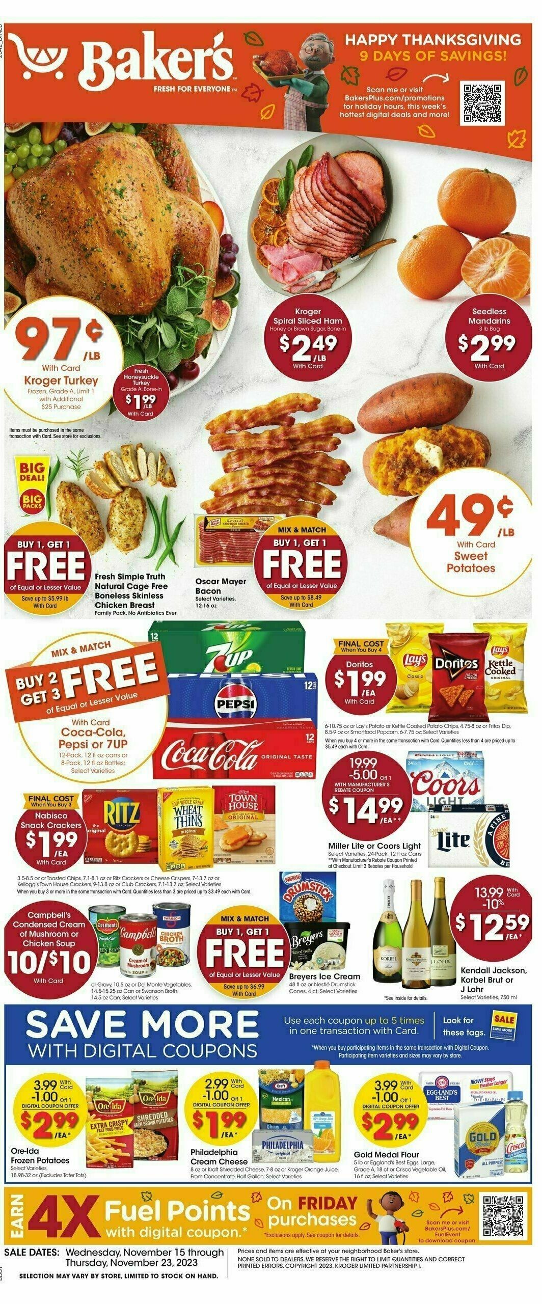 Baker's Weekly Ad from November 15