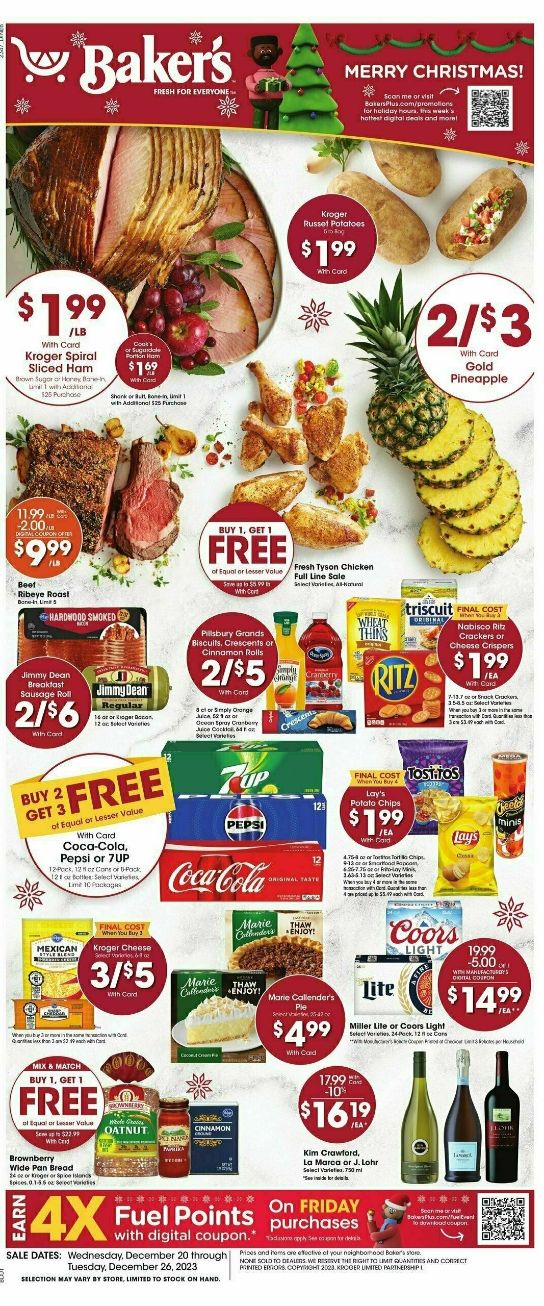 Baker's Weekly Ad from December 20
