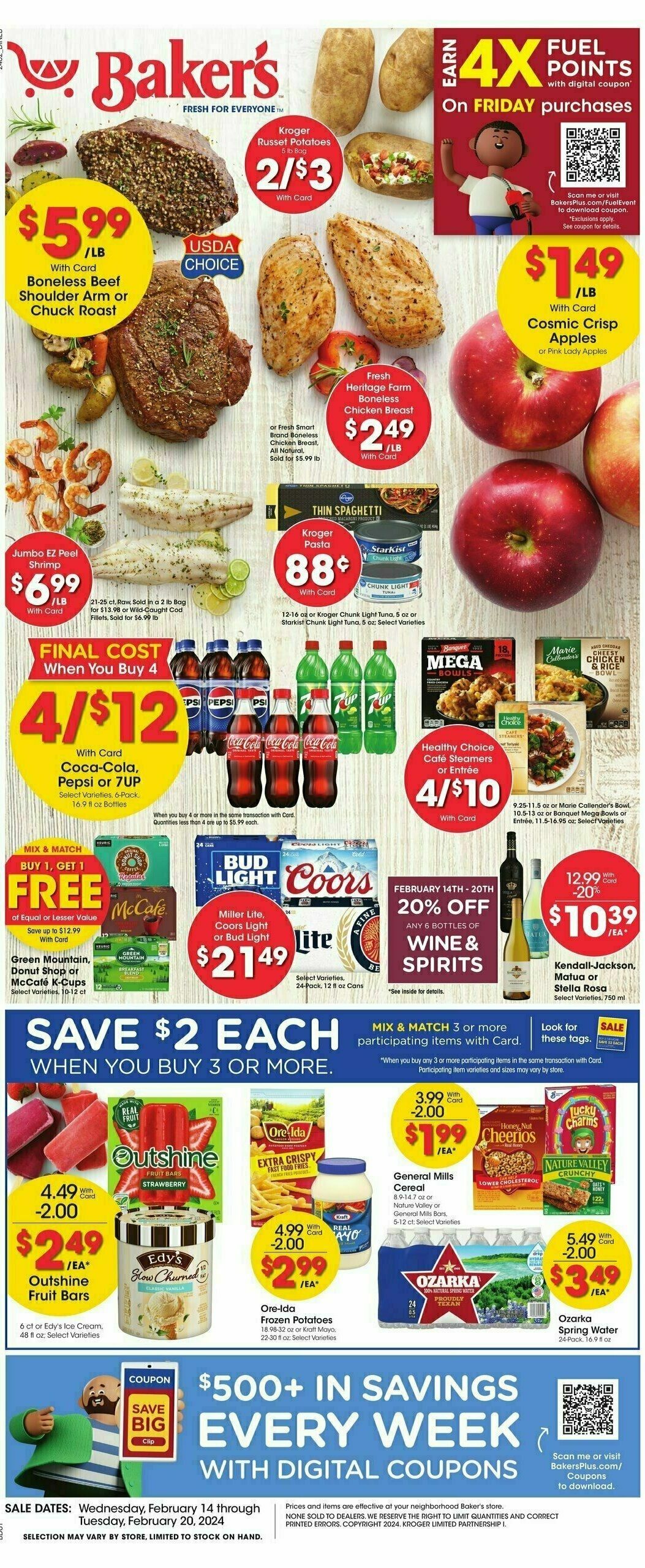 Baker's Weekly Ad from February 14