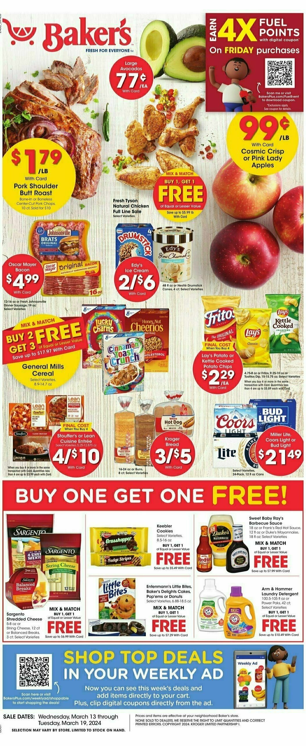 Baker's Weekly Ad from March 13