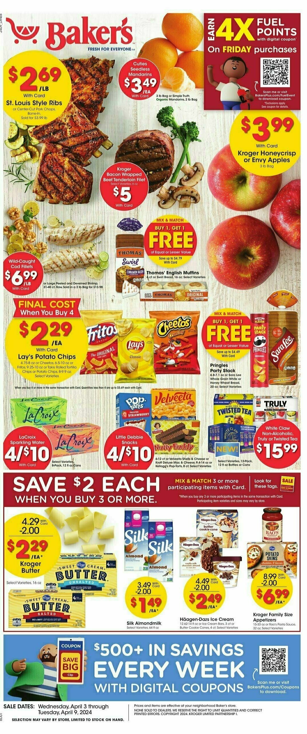 Baker's Weekly Ad from April 3