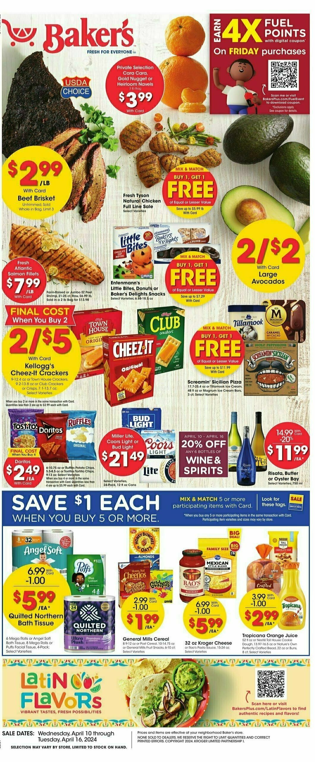 Baker's Weekly Ad from April 10
