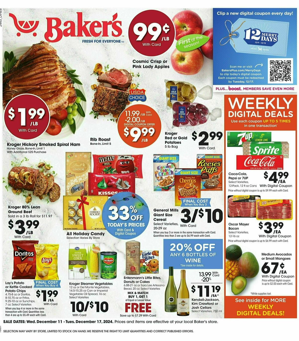 Baker's Weekly Ad from December 11