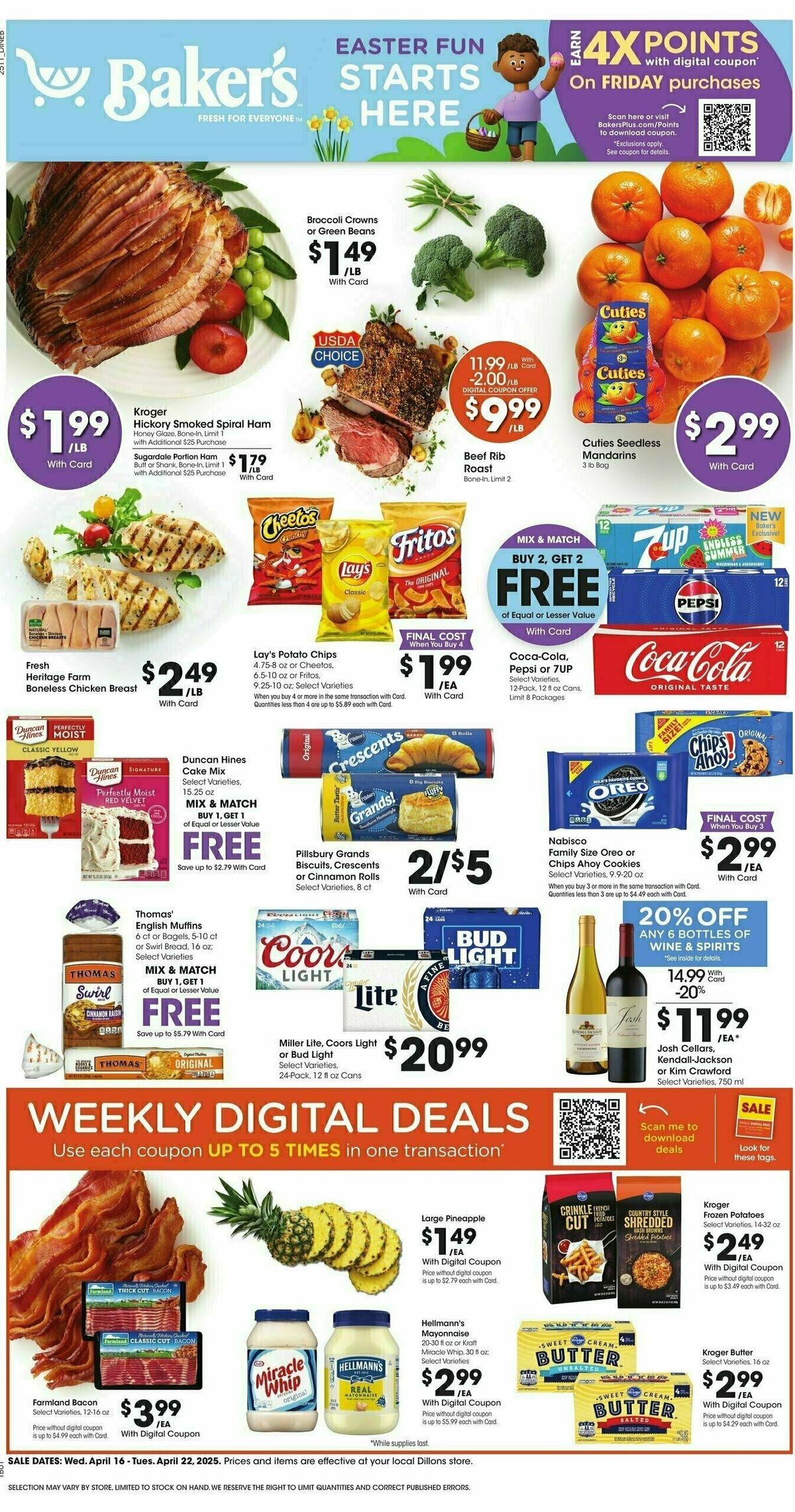 Baker's Weekly Ad from April 16