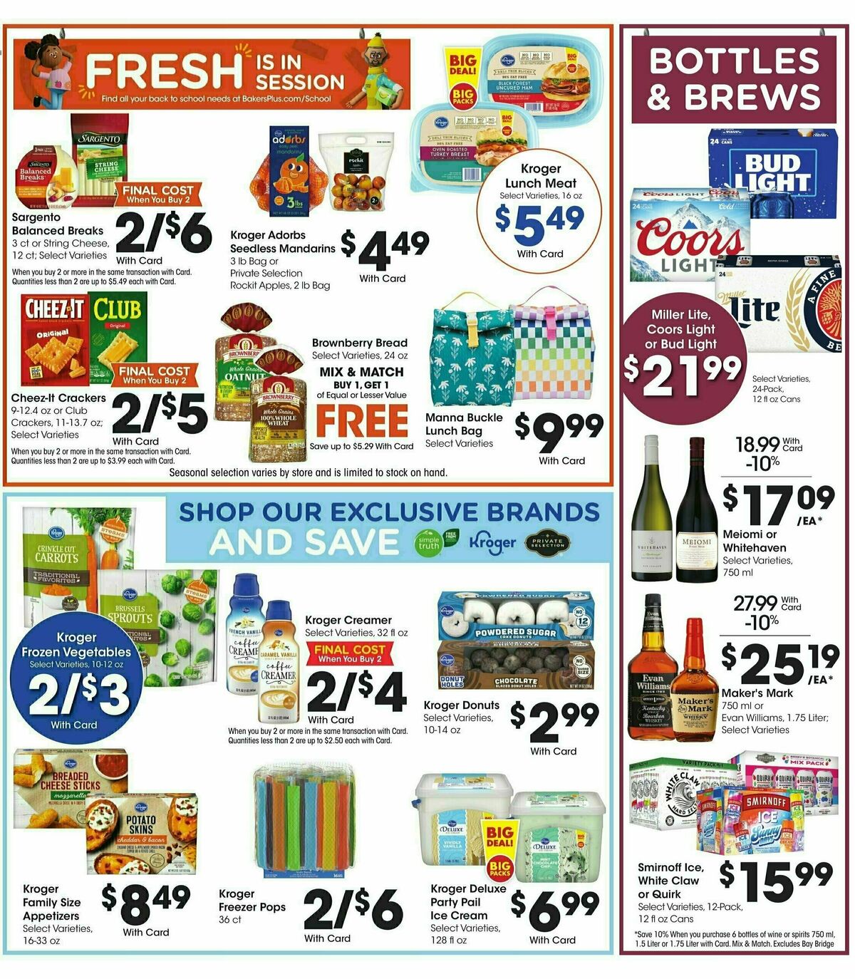 Baker's Weekly Ad from August 6
