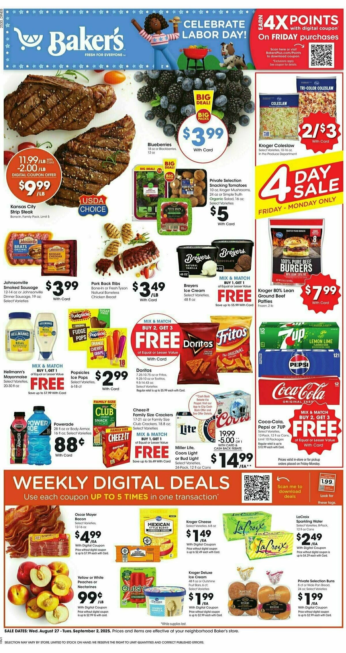 Baker's Weekly Ad from August 27