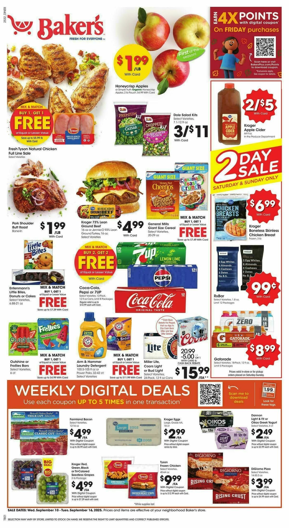 Baker's Weekly Ad from September 10
