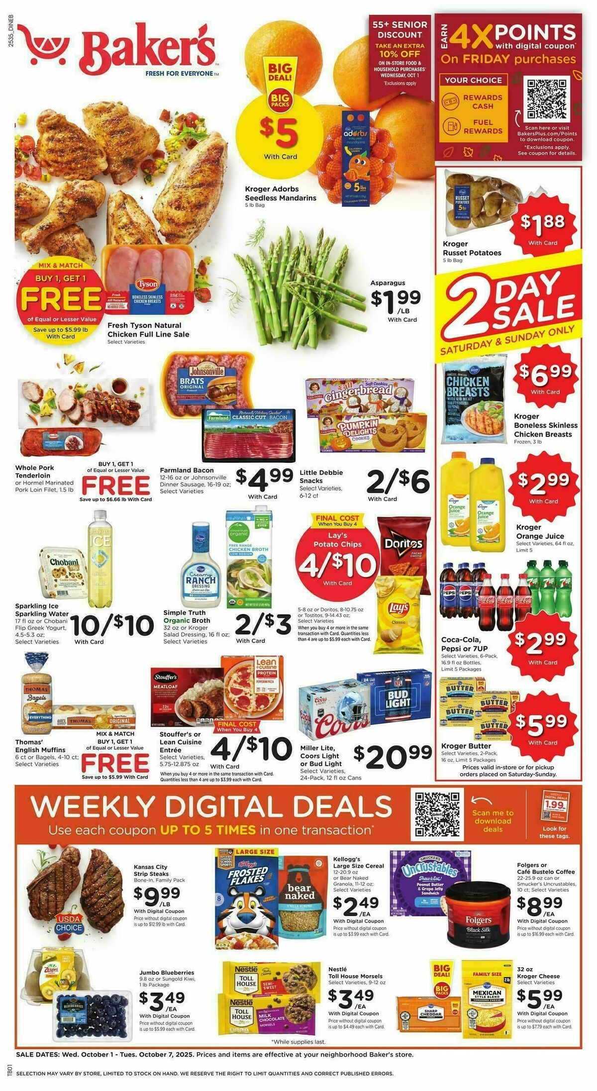 Baker's Weekly Ad from October 1