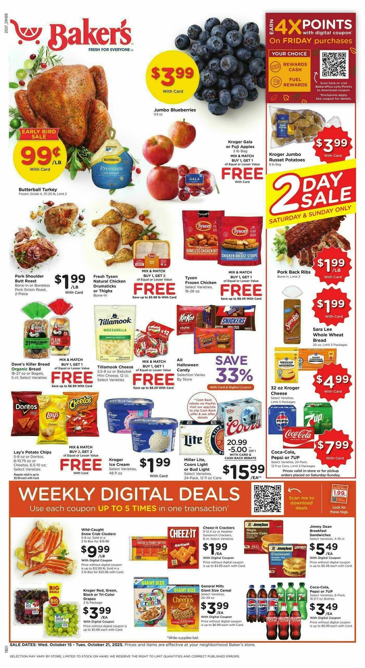 Baker's Weekly Ad from October 15