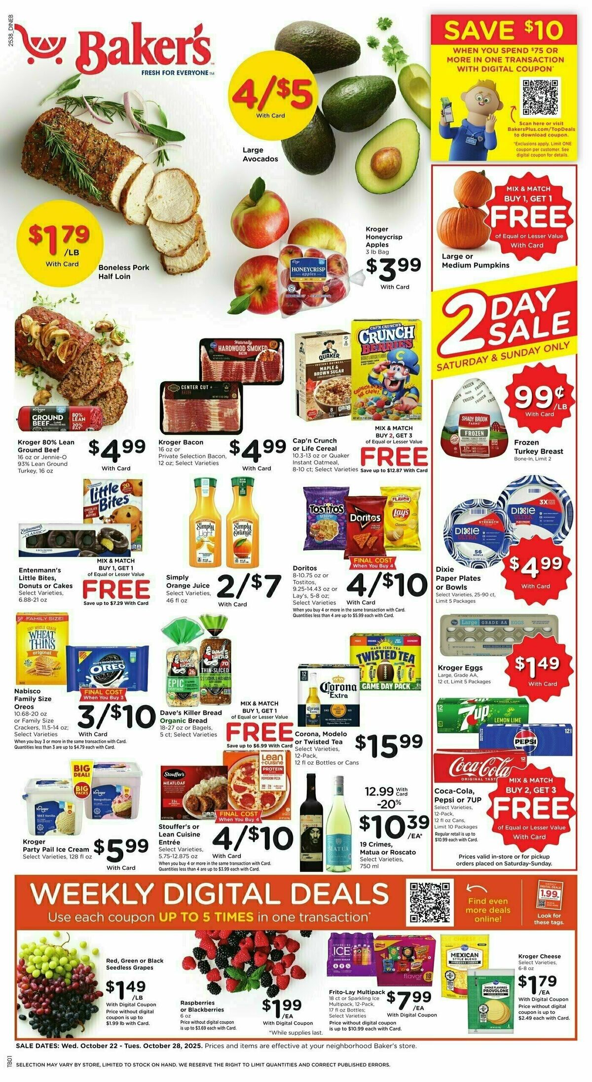 Baker's Weekly Ad from October 22