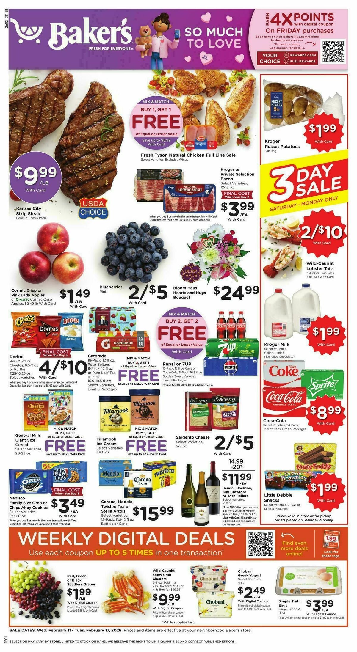 Baker's Weekly Ad from February 11