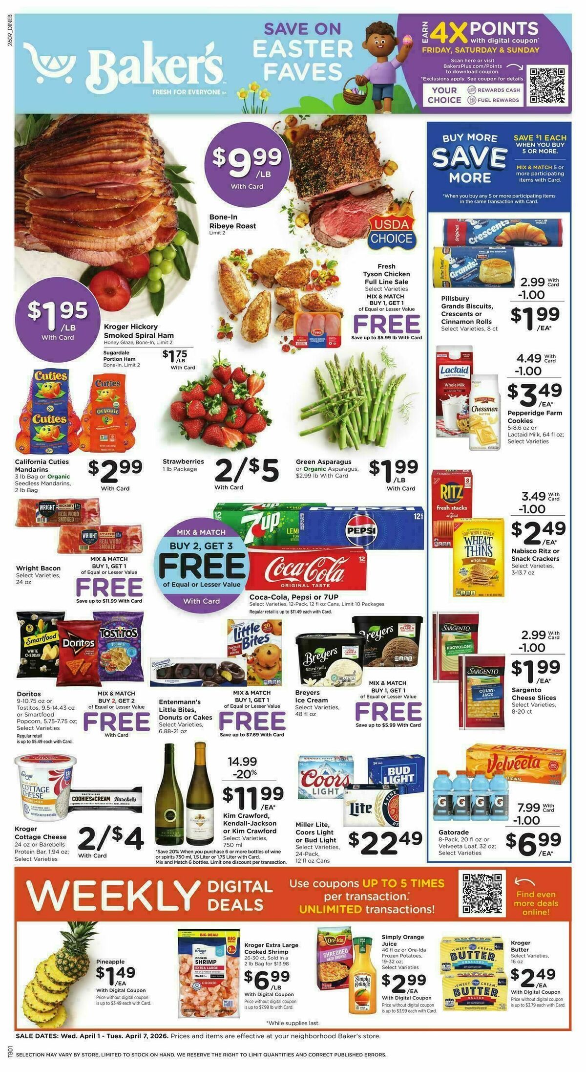 Baker's Weekly Ad from April 1
