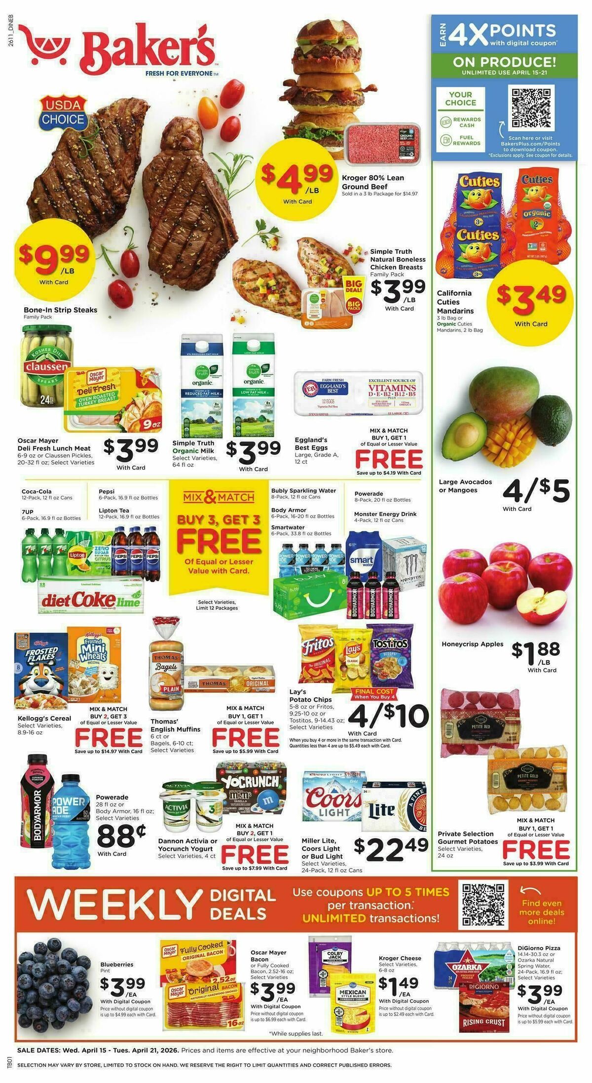 Baker's Weekly Ad from April 15