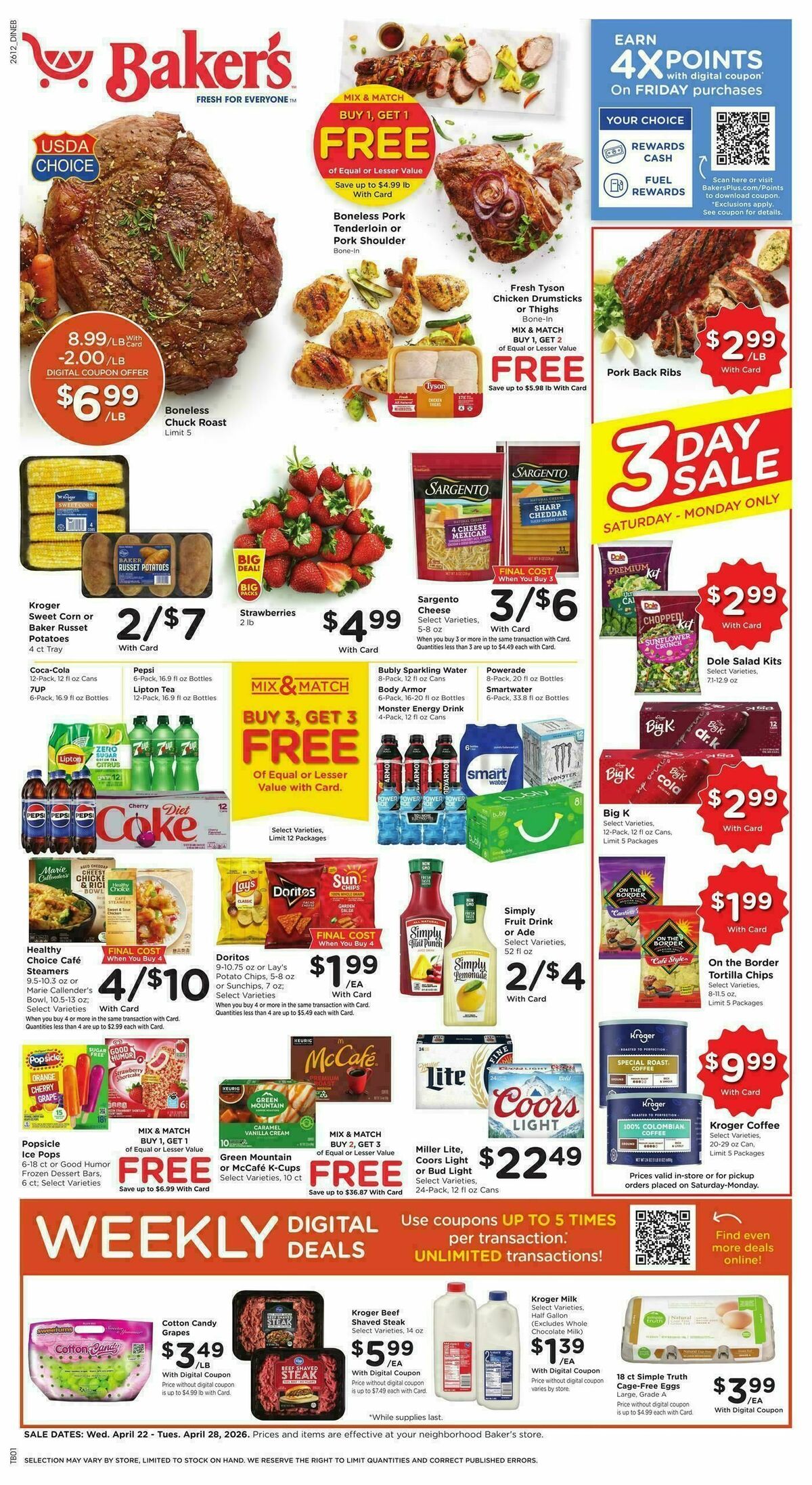 Baker's Weekly Ad from April 22