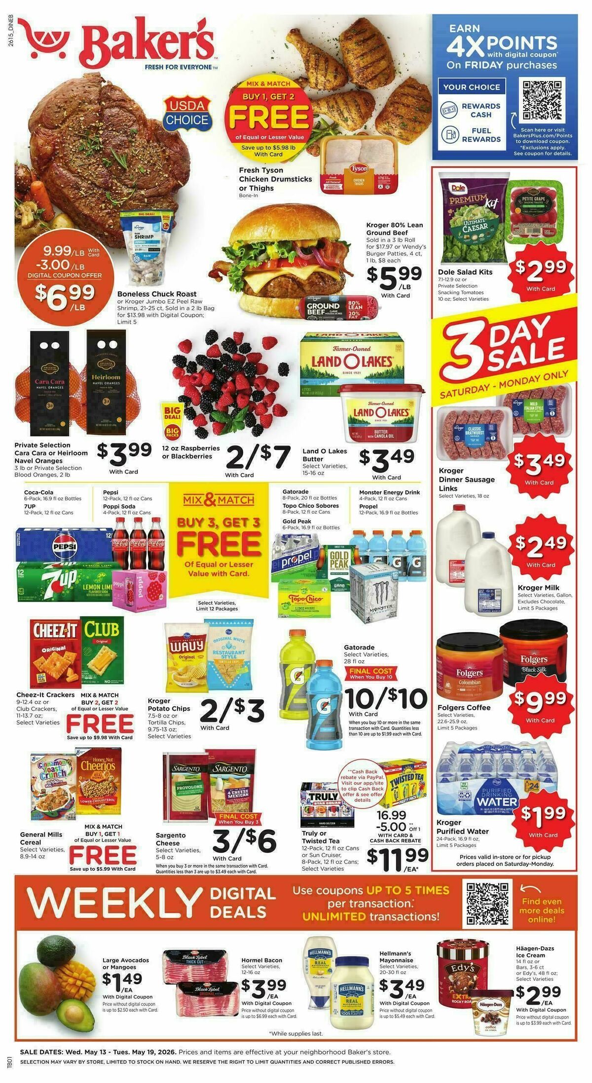 Baker's Weekly Ad from May 13