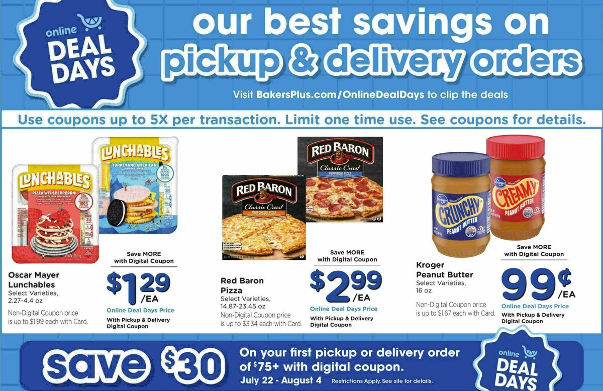 Baker's Weekly Ad from July 22