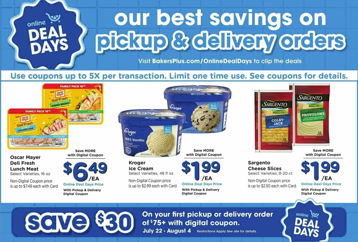 Baker's Weekly Ad from July 29