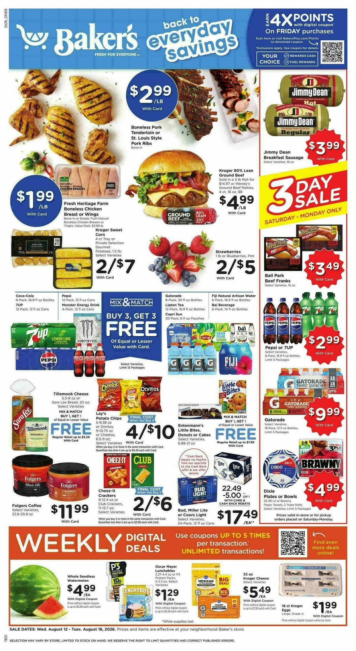 Baker's Weekly Ad from August 12