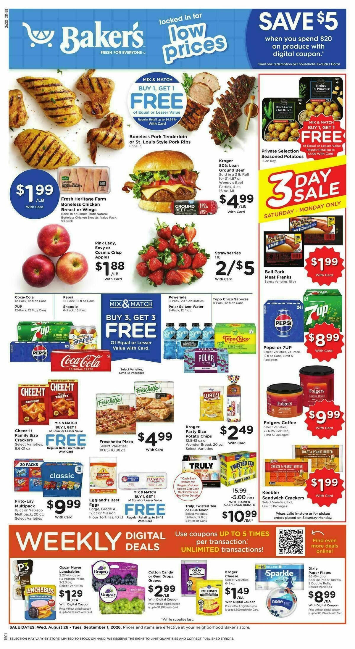 Baker's Weekly Ad from August 26