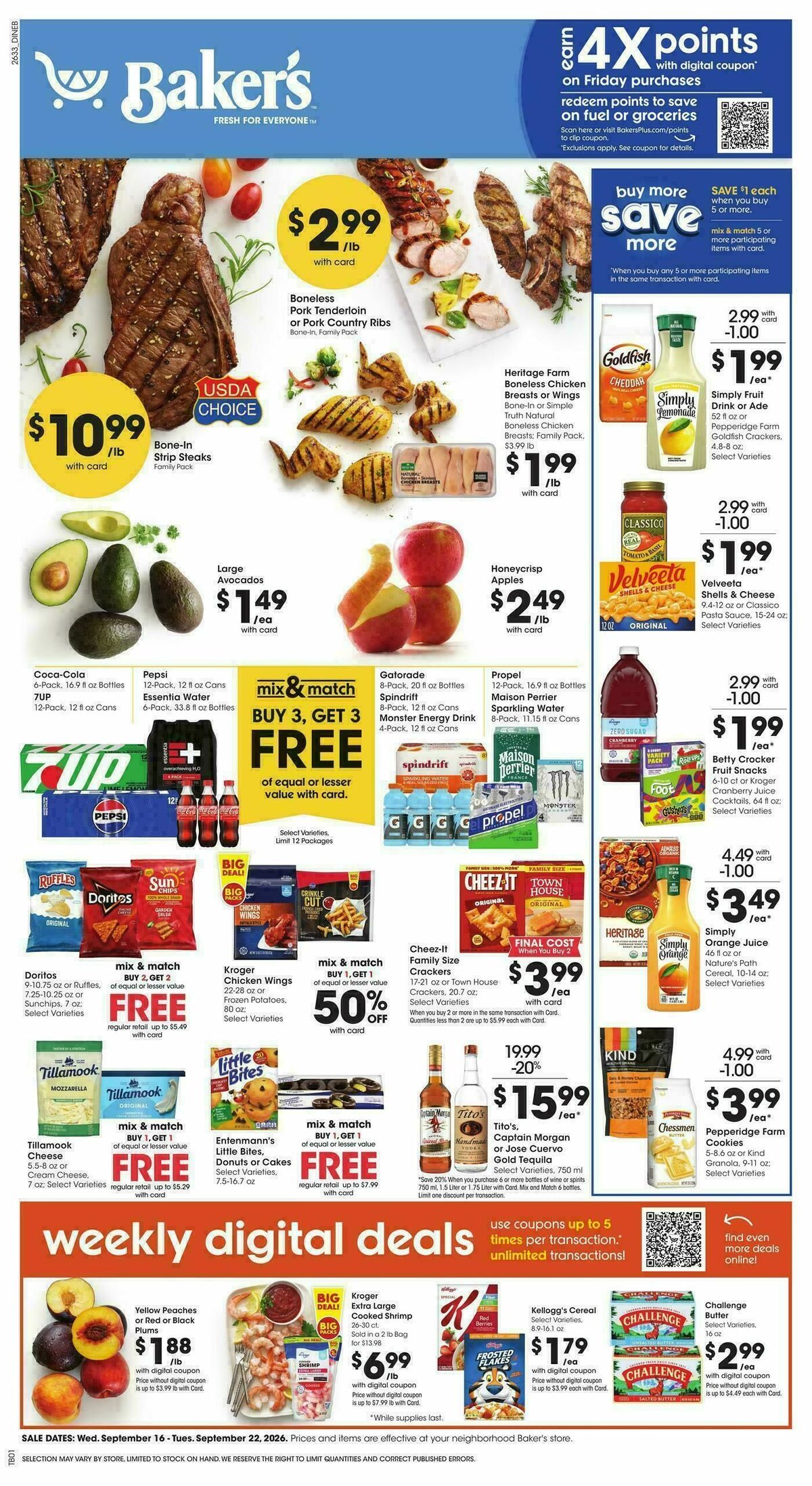 Baker's Weekly Ad from September 16