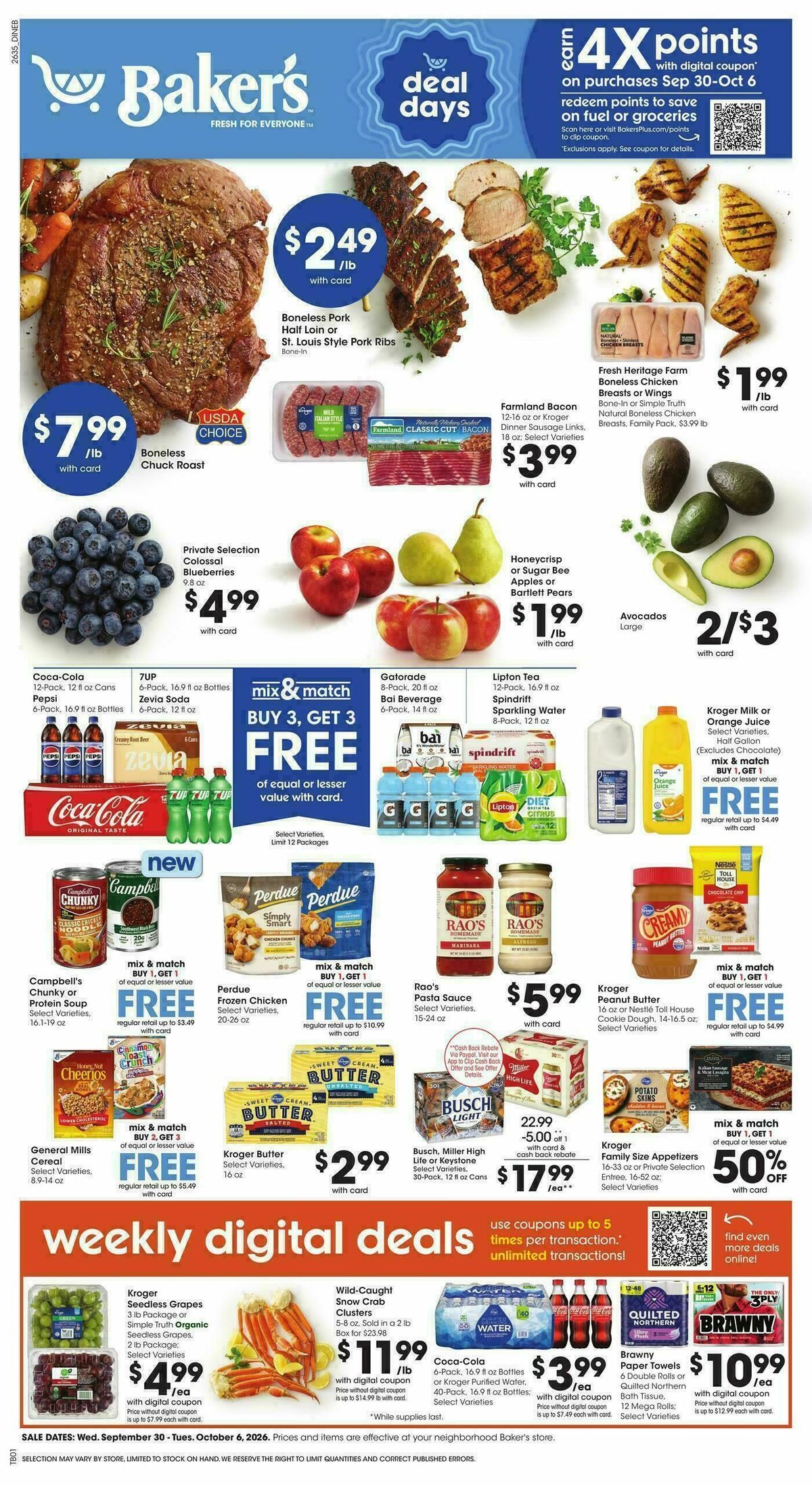 Baker's Weekly Ad from September 30