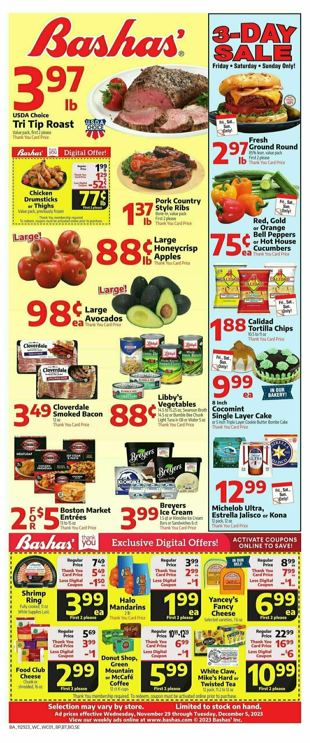 Bashas Weekly Ad from November 29