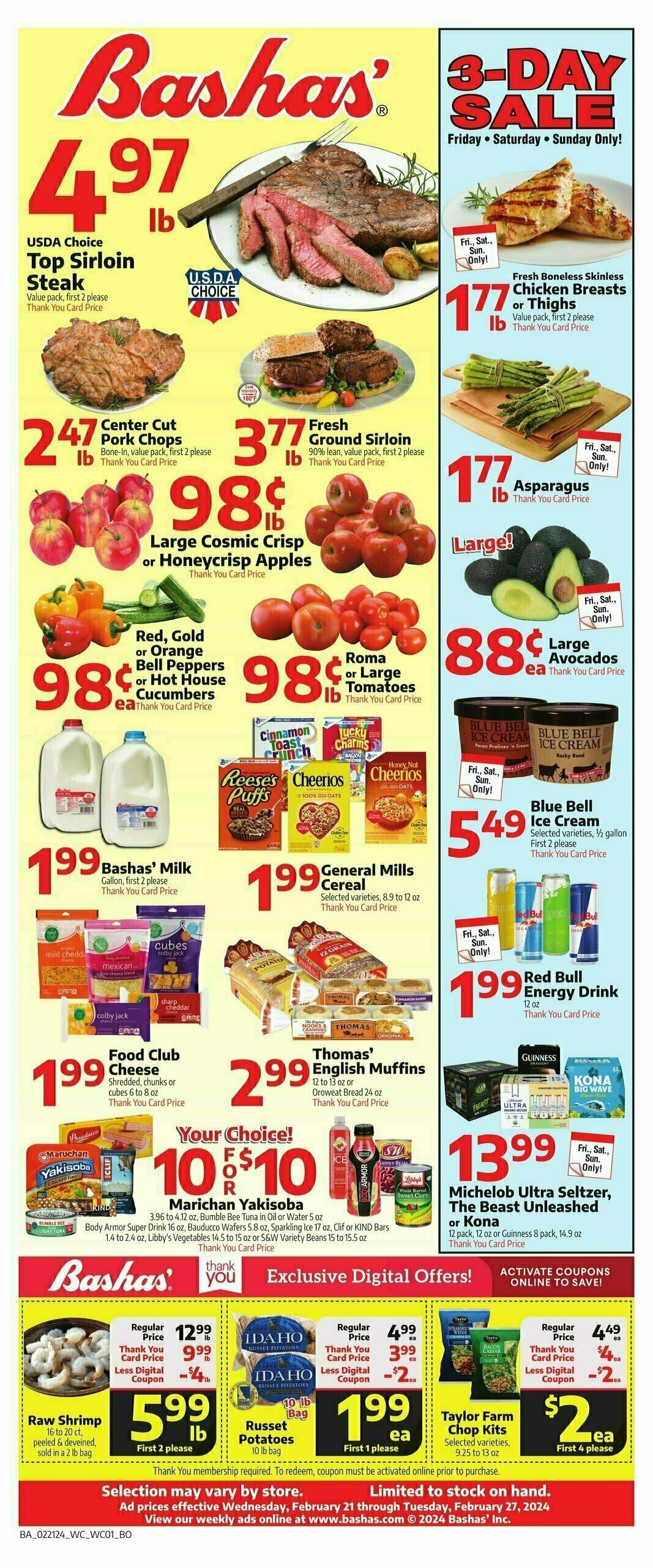Bashas Weekly Ad from February 21