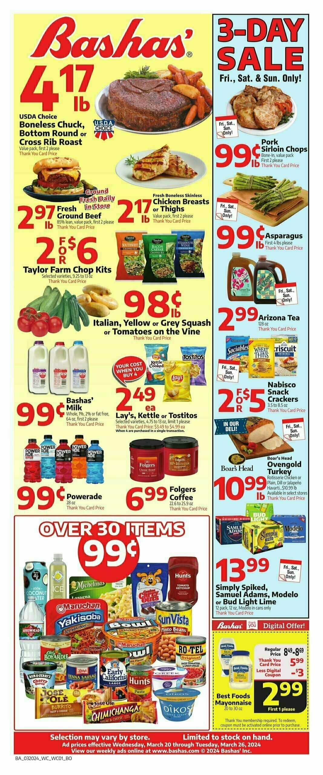 Bashas Weekly Ad from March 20