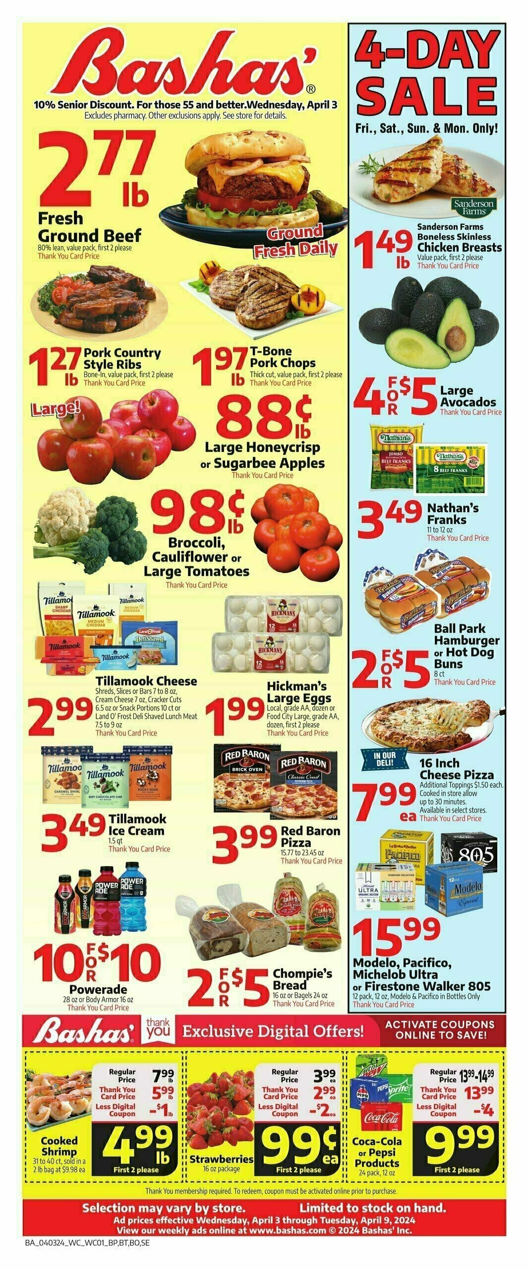 Bashas Weekly Ad from April 3