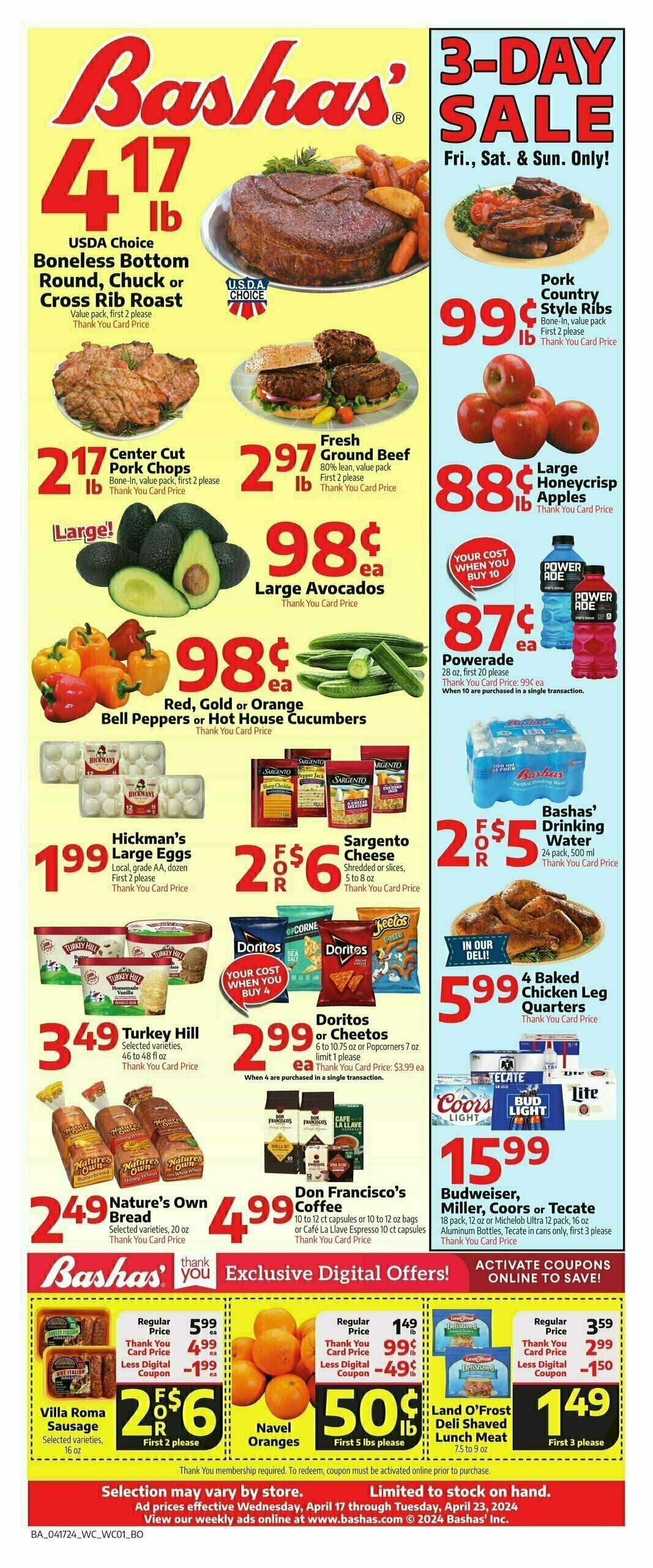 Bashas Weekly Ad from April 17