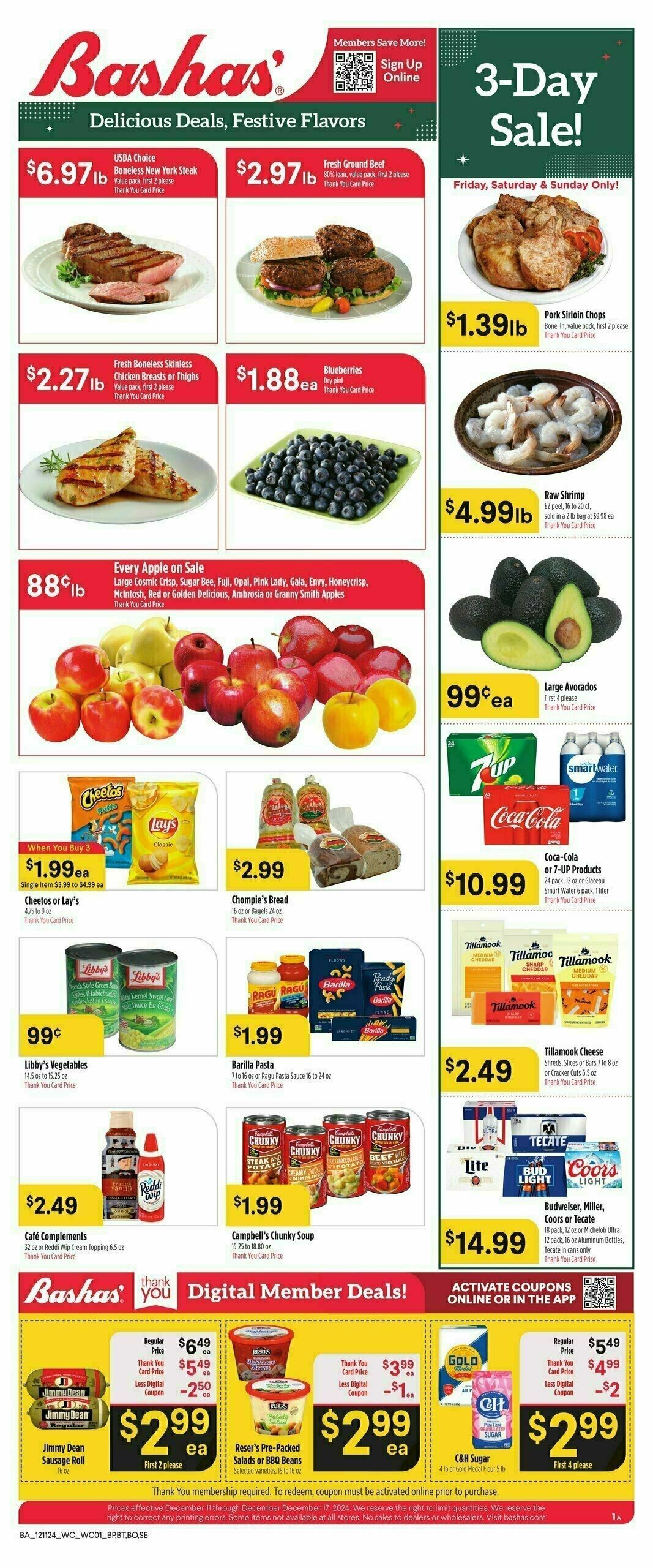 Bashas Weekly Ad from December 11