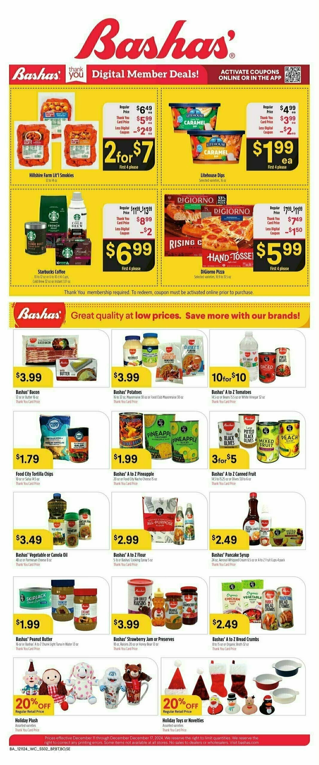 Bashas Weekly Ad from December 11