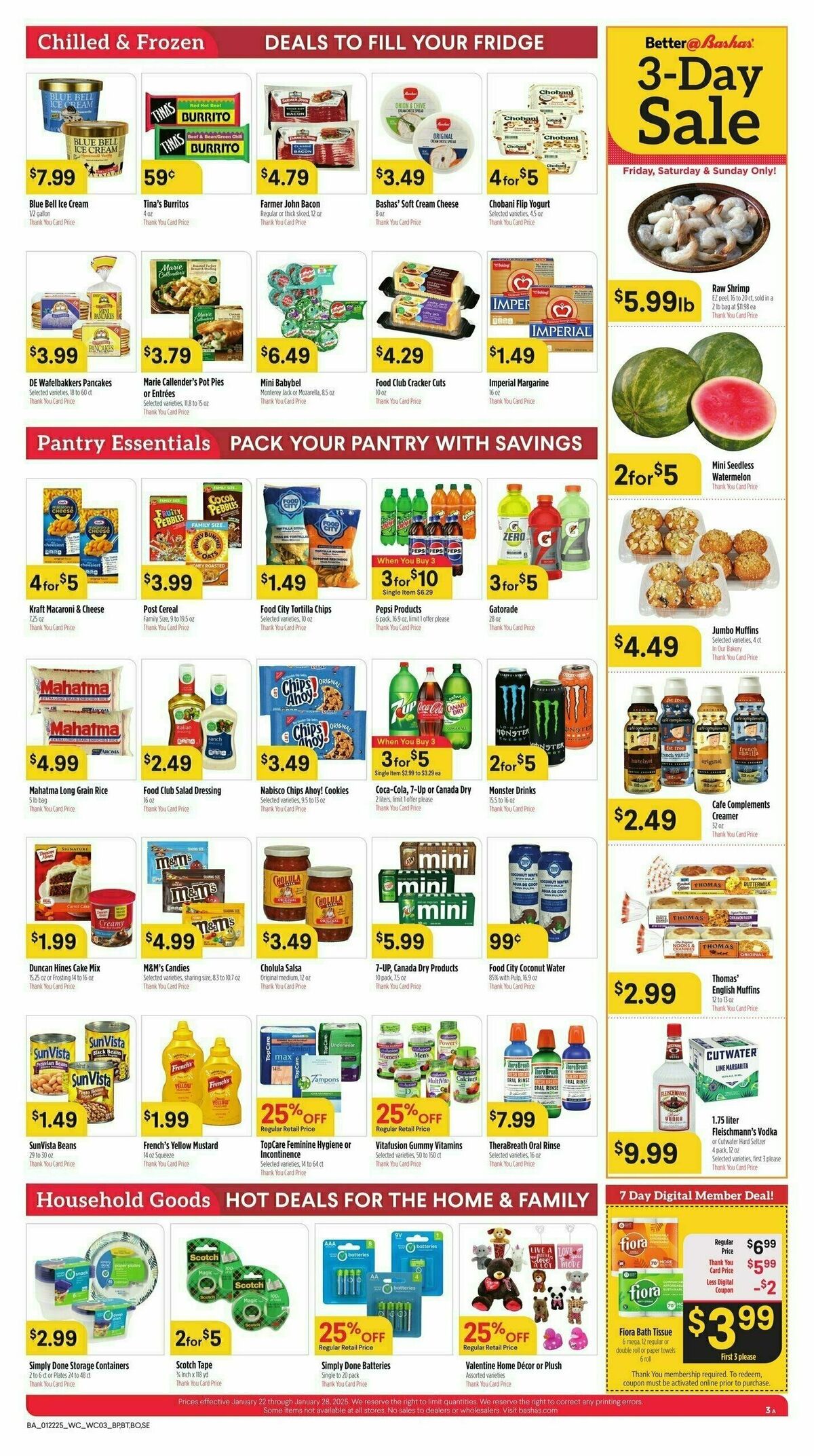 Bashas Weekly Ad from January 22