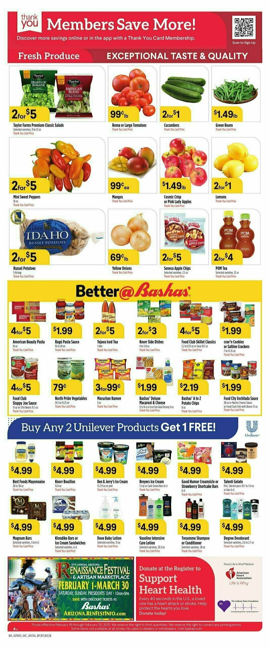 Bashas Weekly Ad from February 19