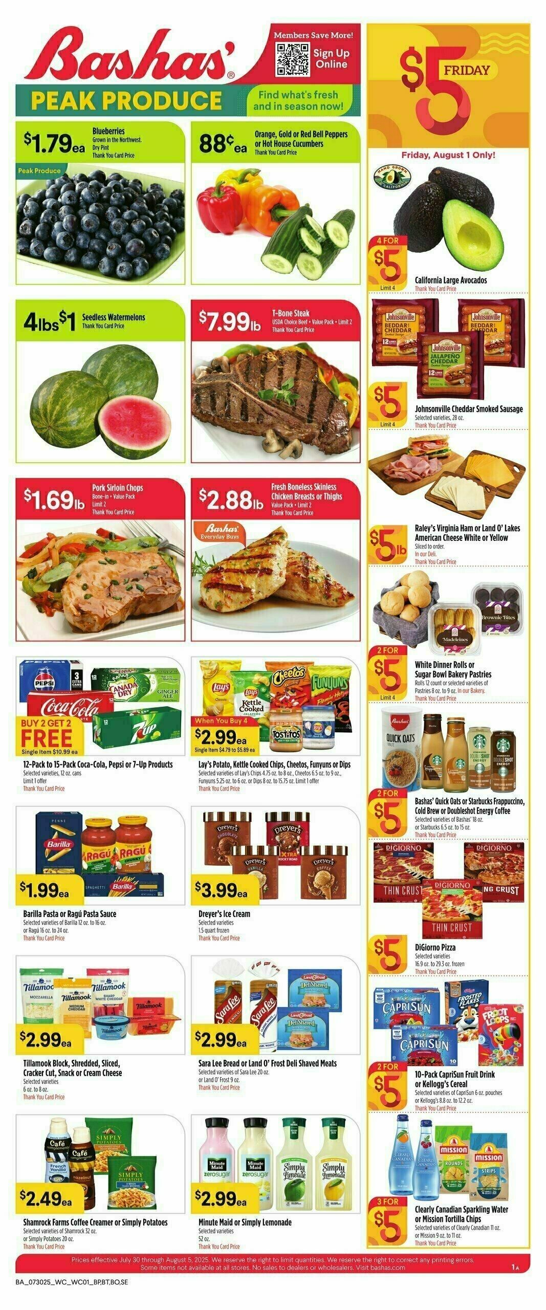 Bashas Weekly Ad from July 30
