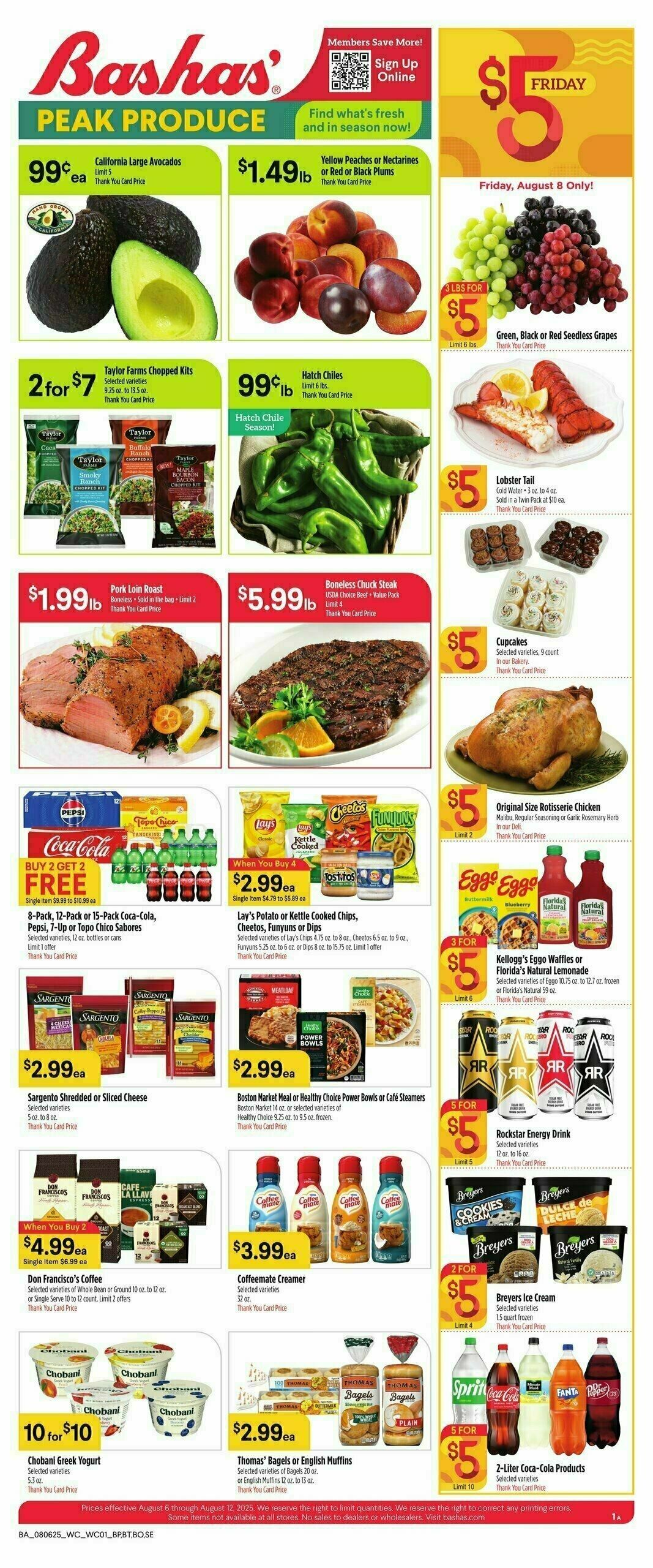 Bashas Weekly Ad from August 6