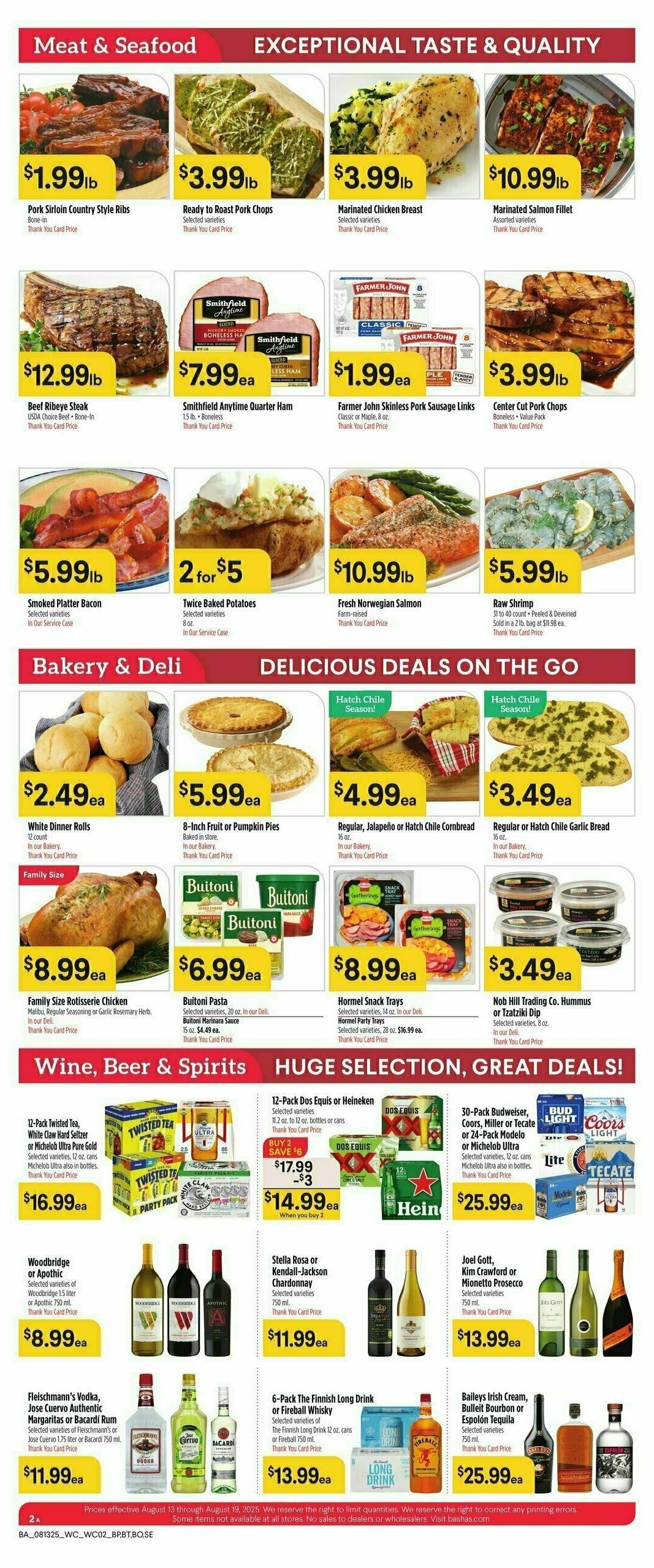 Bashas Weekly Ad from August 13