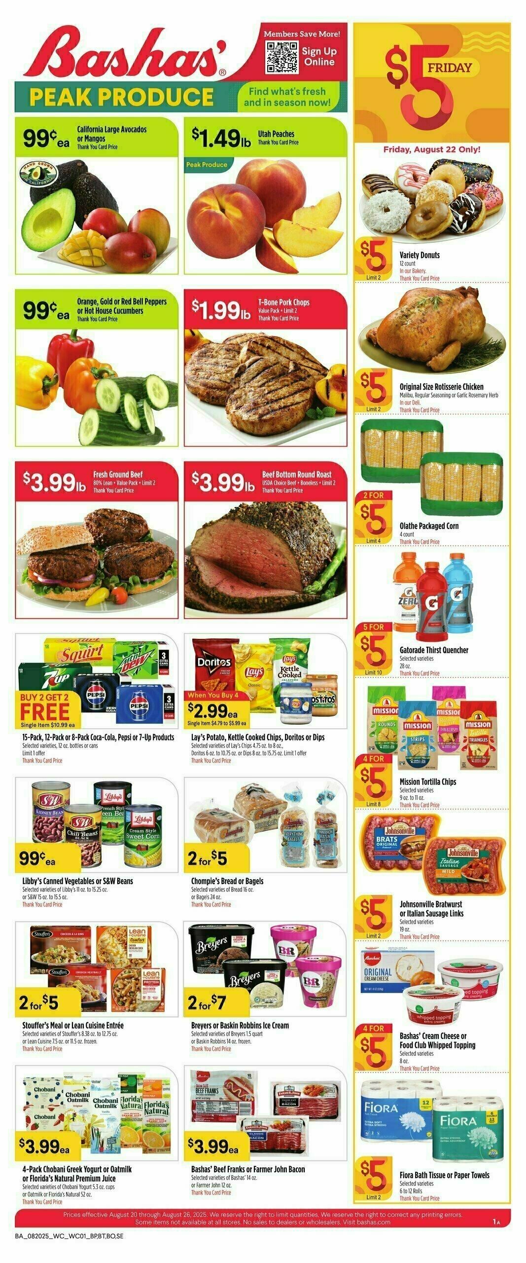 Bashas Weekly Ad from August 20