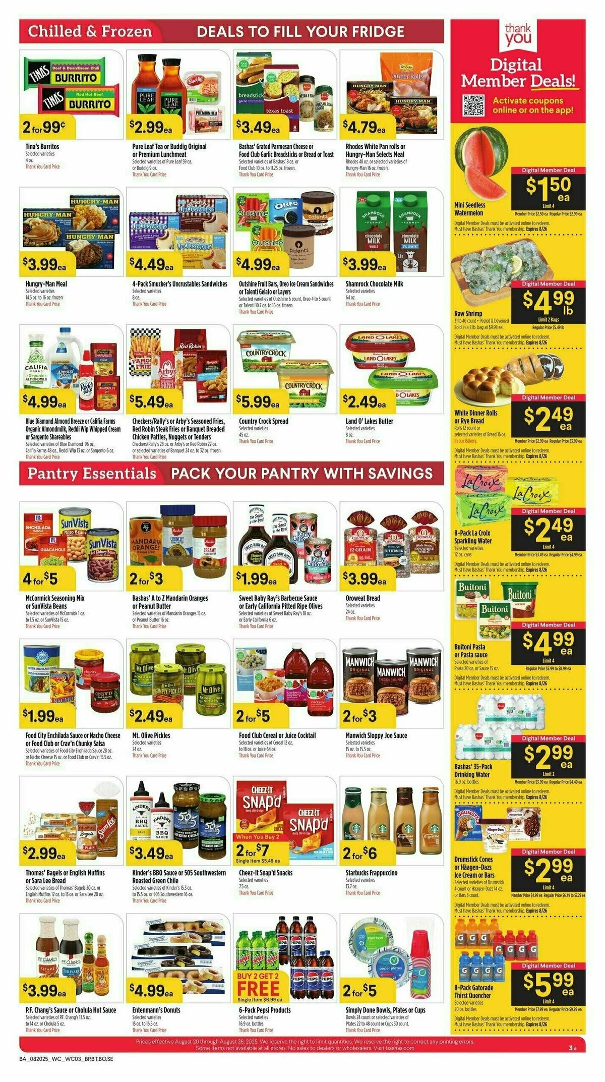 Bashas Weekly Ad from August 20
