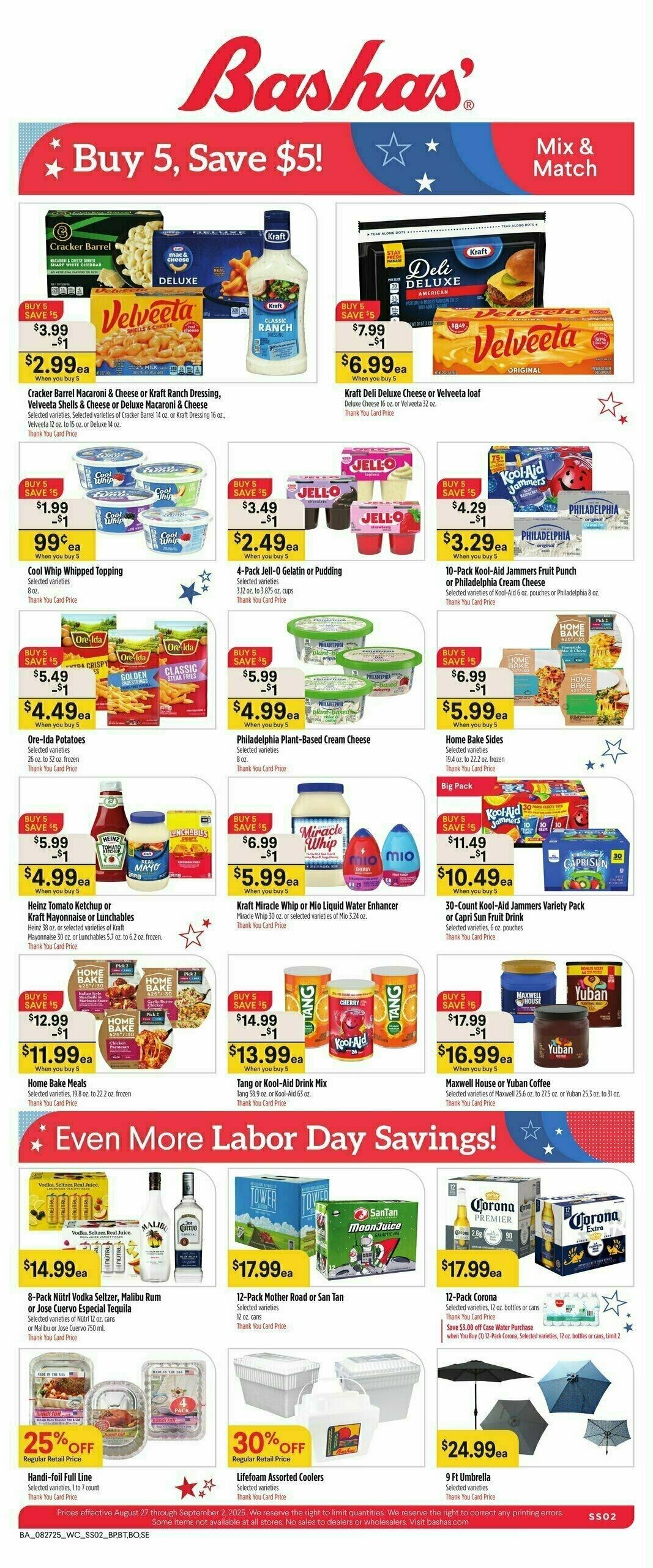 Bashas Weekly Ad from August 27