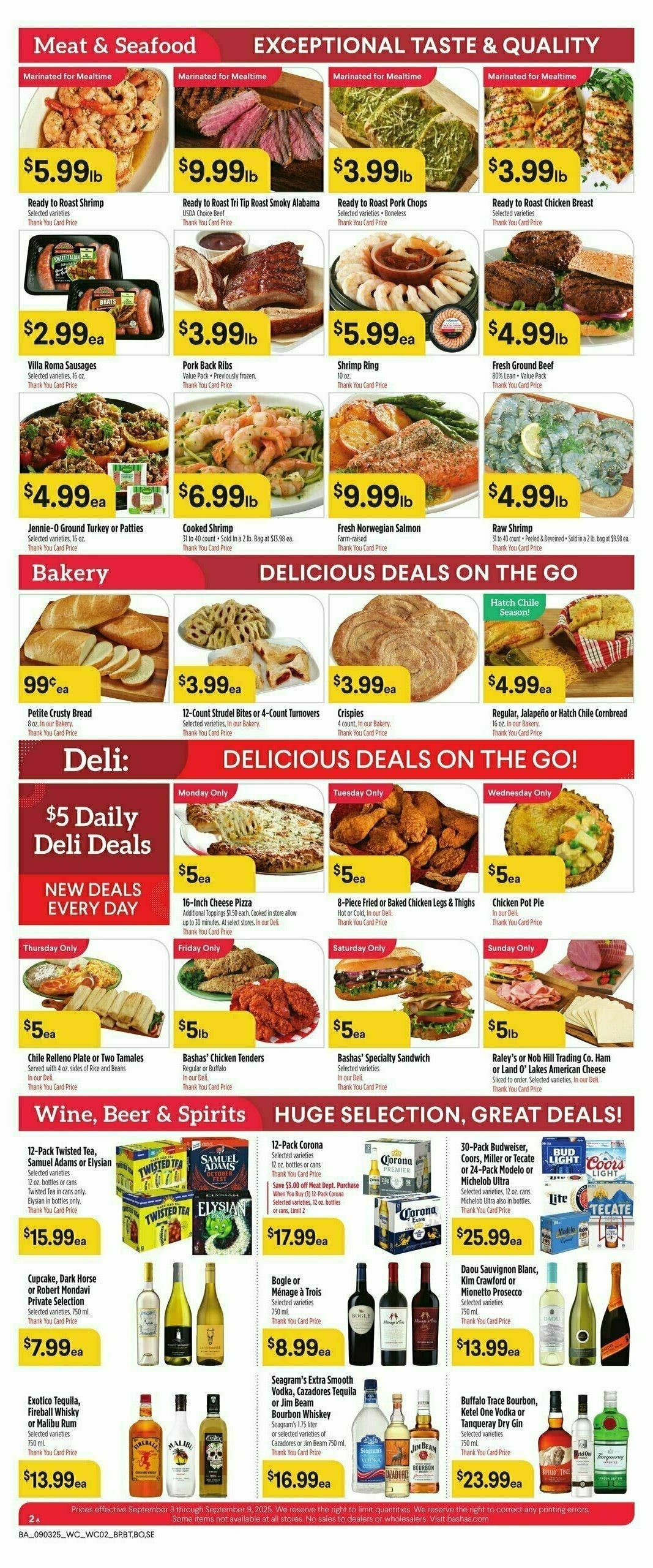 Bashas Weekly Ad from September 3