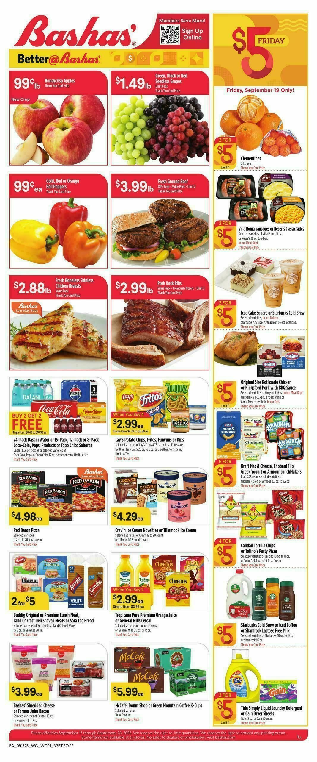 Bashas Weekly Ad from September 17