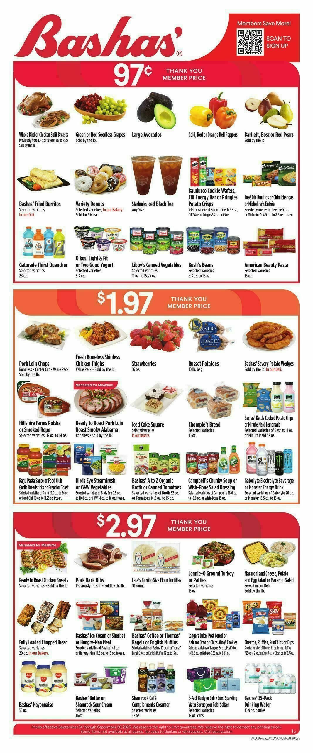Bashas Weekly Ad from September 24